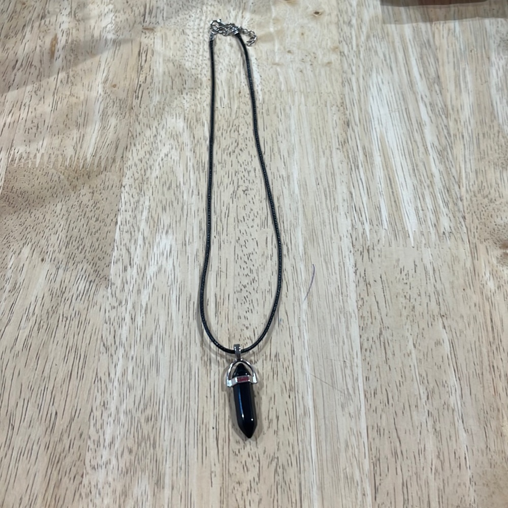 Black crystal necklace